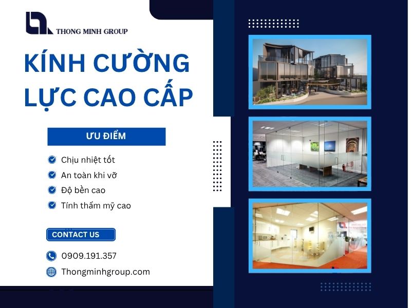 Kính cường lực chịu nhiệt – giải pháp bền vững cho mọi không gian sống hiện đại
